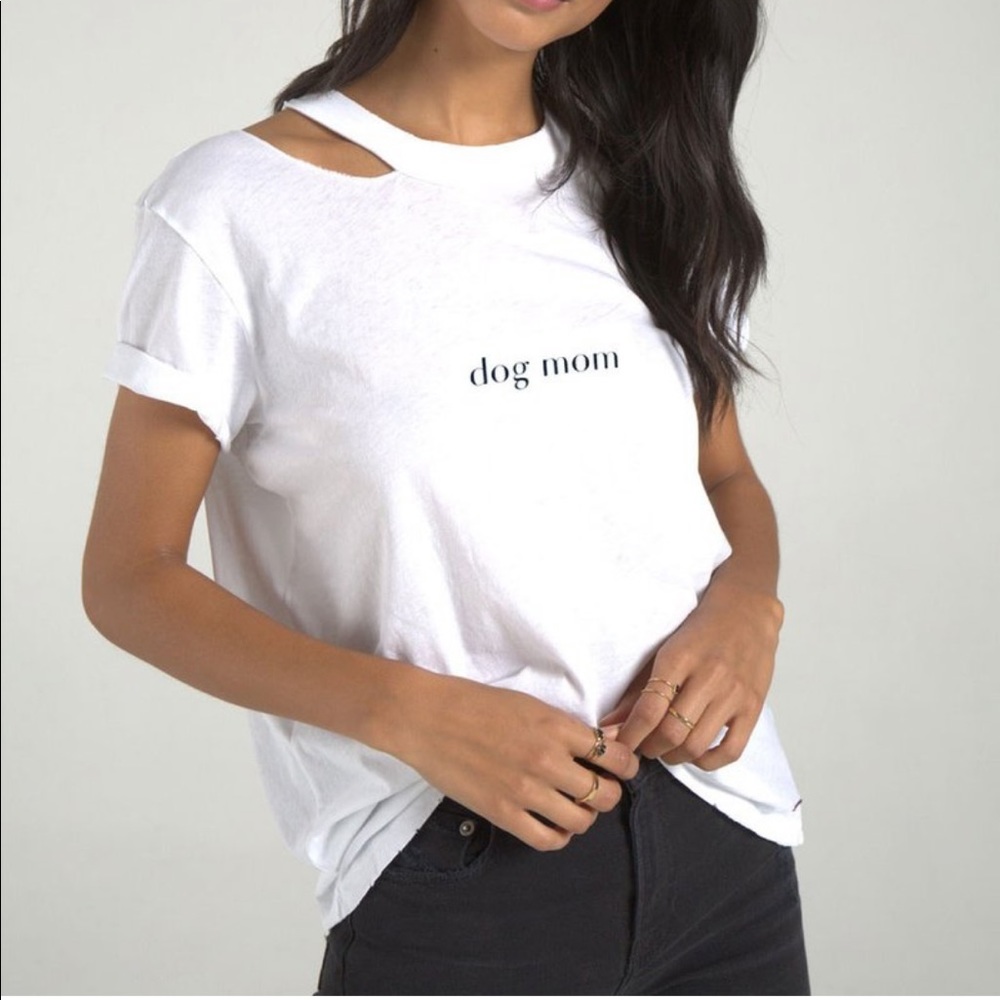 N philanthropy Zander tee- Dog mom in GREY, Small